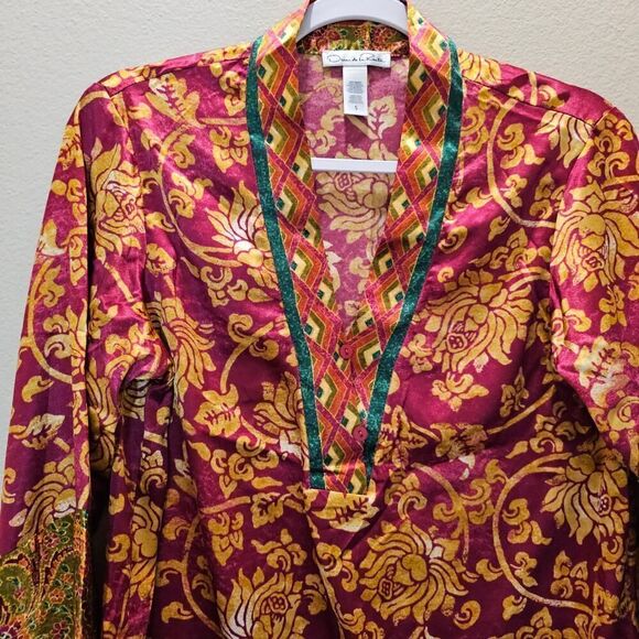 NWOT Oscar de la Renta Floral Print Pajama Set Size Small - Picture 6 of 7